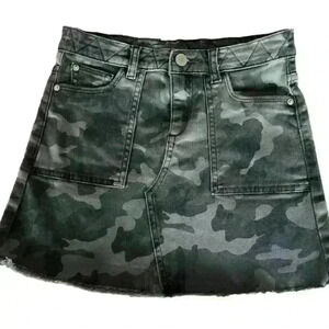 DL1961 Jenny Miniskirt Girls' Size 10 Victory Camo Banded Waist 5-Pocket